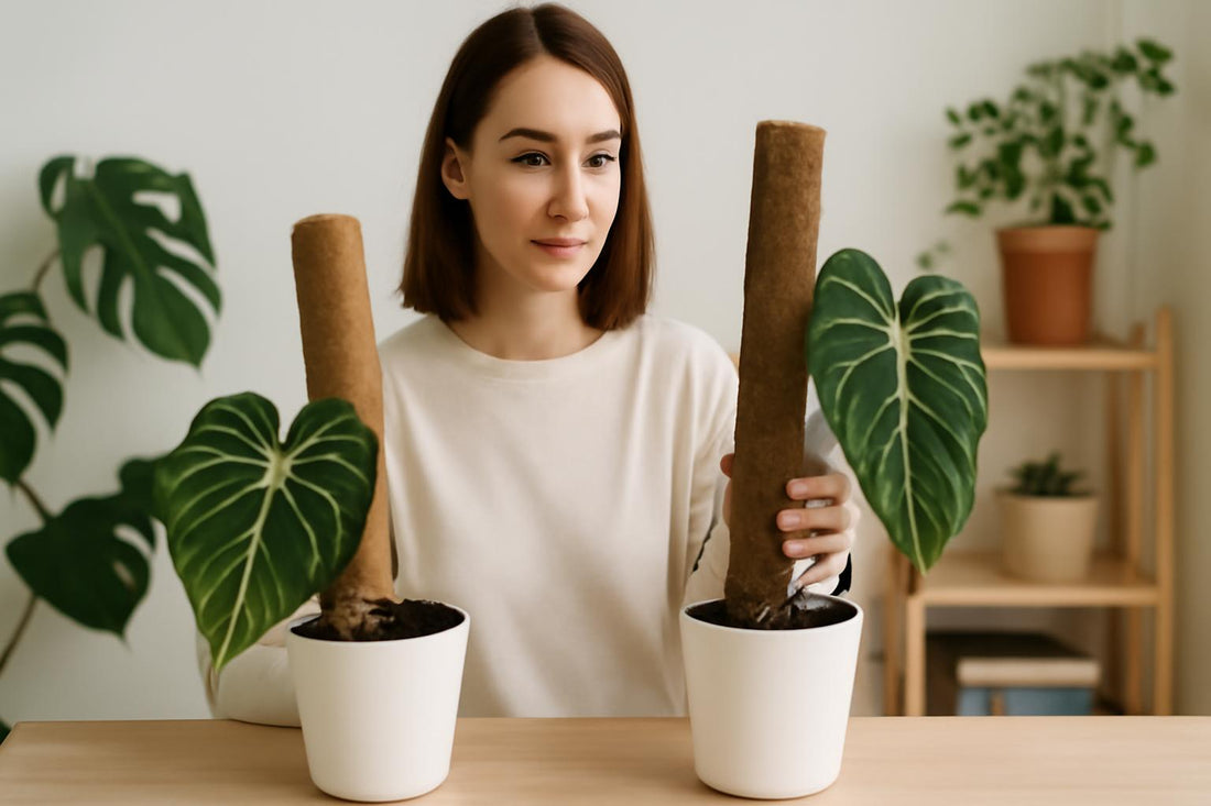 Philodendron Gloriosum : Choisir entre un tuteur rond et un tuteur rectangulaire pour optimiser la croissance des rampantes