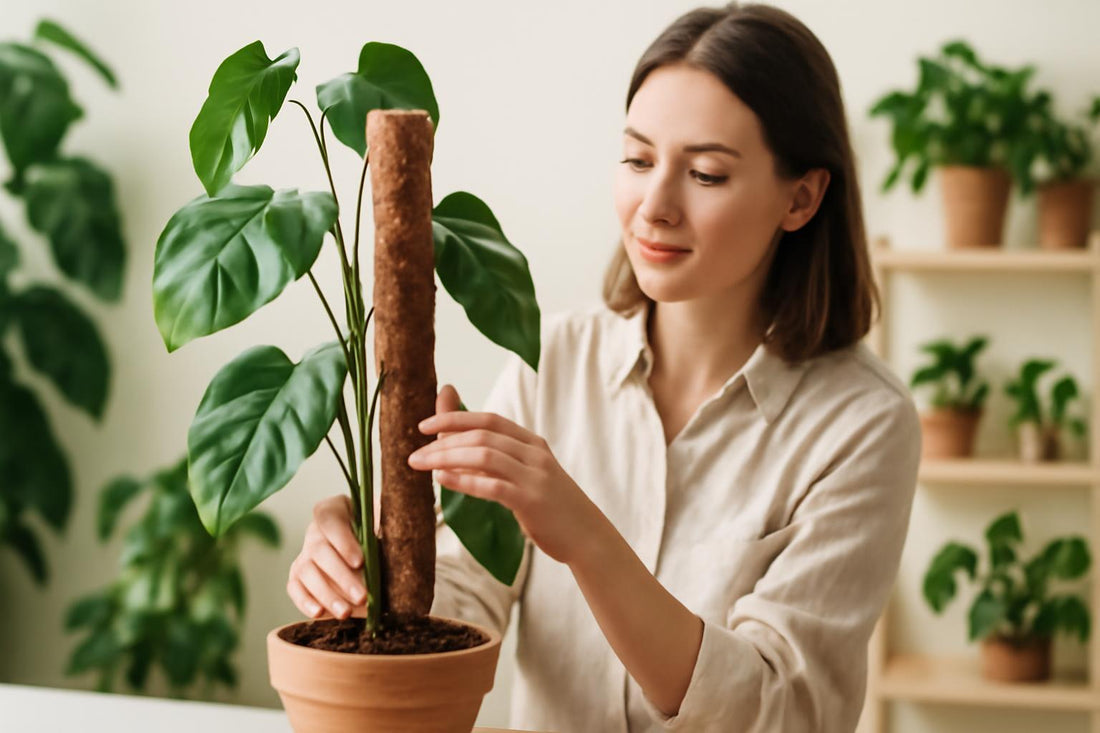 Utiliser un tuteur en sphaigne pour optimiser la croissance de vos plantes d'intérieur