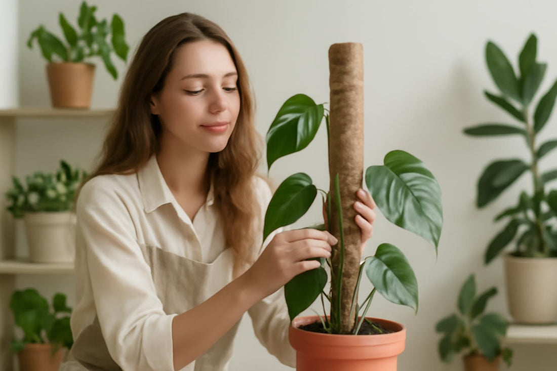 Tuteur en sphaigne pour plantes grimpantes fragiles : la solution écologique pour un jardin durable