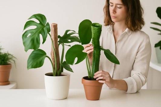 Tuteur en sphaigne : choisir entre la version transparente et la version verte pour vos plantes