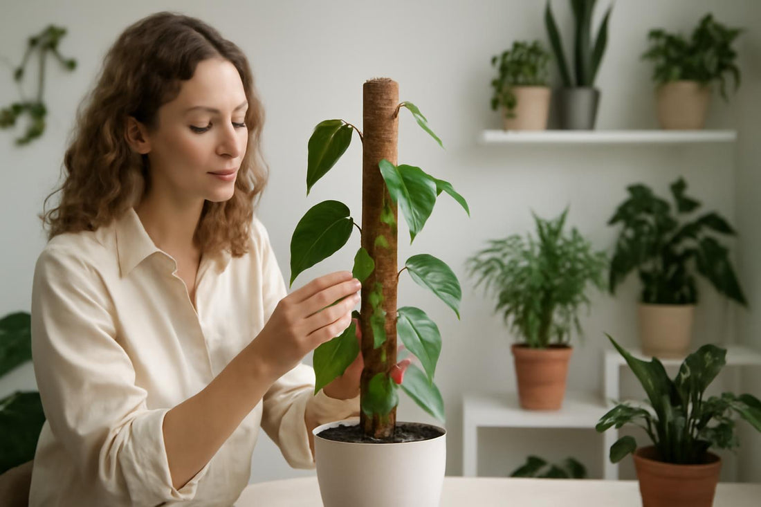 Tuteur en sphaigne pour une croissance rapide des plantes grimpantes