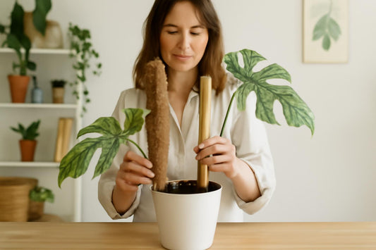 Monstera Thai Constellation : quel tuteur choisir entre sphaigne et bois ?