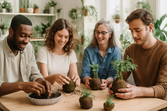 Atelier kokedama pour renforcer l'esprit d'équipe dans votre association