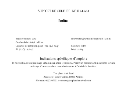 Perlite pour plante - Sachet de 1 litre